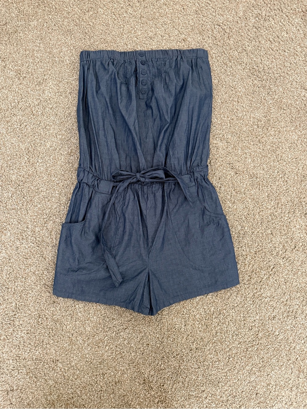Mossimo Supply Co. Dark Blue Strapless Romper